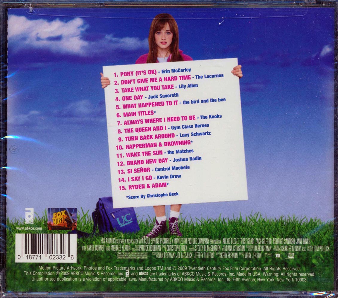 Eric McCarley, The Locarnos, Christophe Beck, The Kooks, Etc. - Post Grad: Music From The Motion Picture