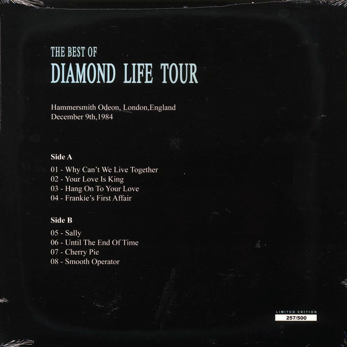 Sade - Live In London: The Best Of Diamond Life Tour (ltd. 500 copies made)