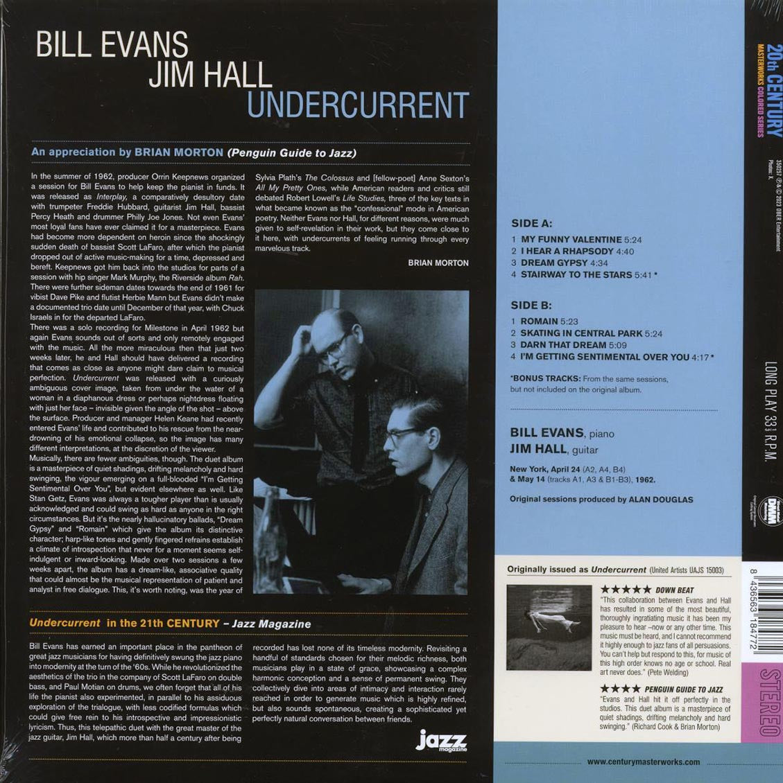 Bill Evans, Jim Hall - Undercurrent (+2 bonus tracks) (ltd. ed.) (180g) (blue vinyl)