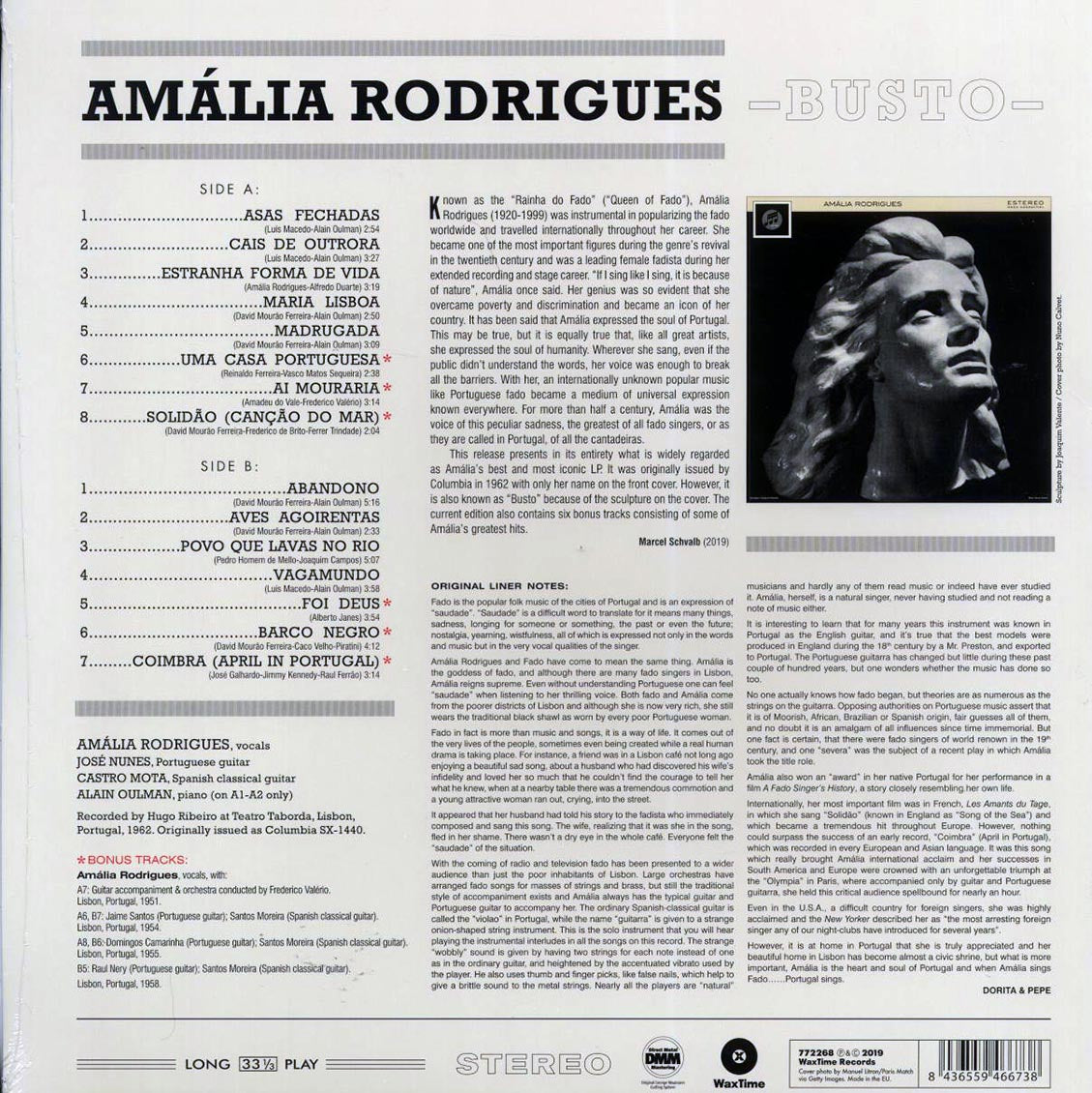 Amalia Rodrigues - Busto (+6 bonus tracks) (ltd. ed.) (180g)