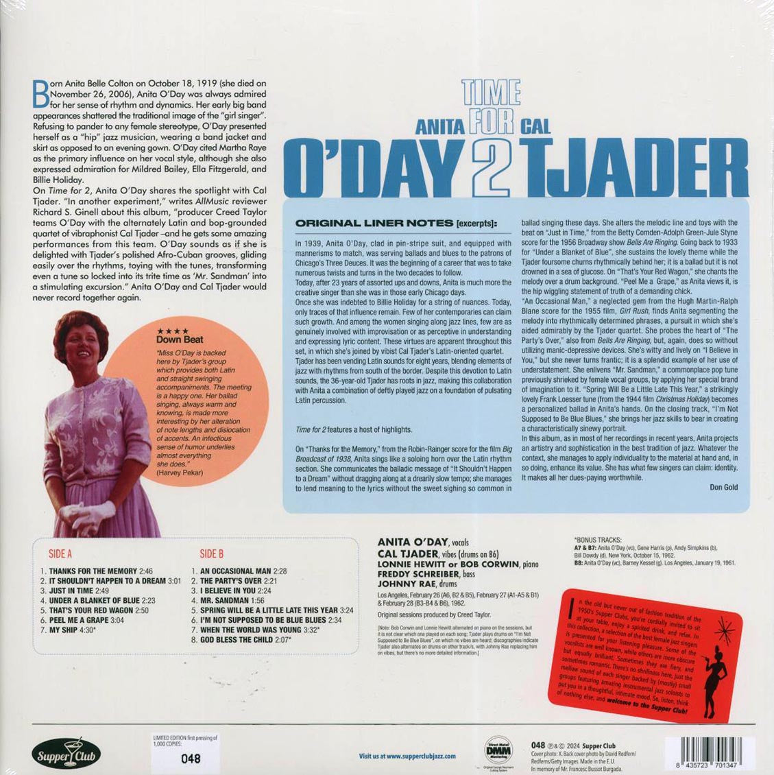 Anita O'Day, Cal Tjader - Time For 2 (ltd. ed.) (180g)