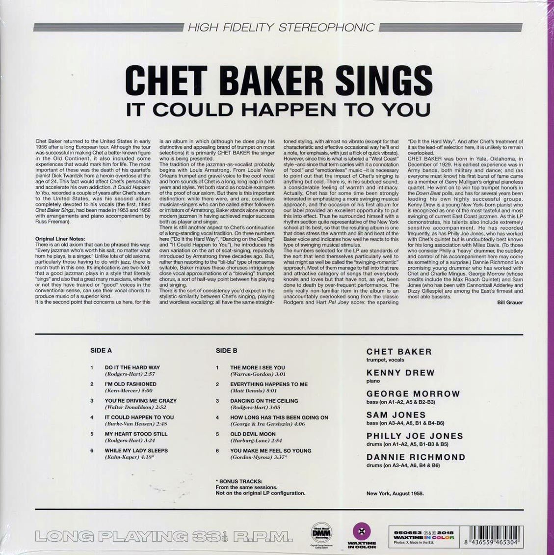 Chet Baker - Sings: It Could Happen To You (+2 bonus tracks) (ltd. ed.) (180g) (purple vinyl)