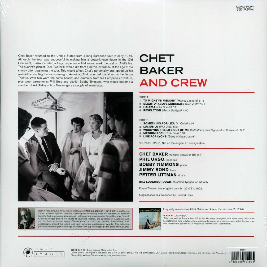 Chet Baker & Crew - Chet Baker & Crew (+bonus track) (ltd. ed.) (180g)