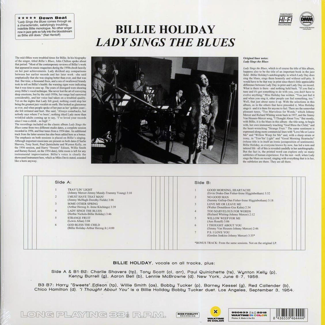 Billie Holiday - Lady Sings The Blues (+bonus track) (ltd. ed.) (180g) (yellow vinyl)