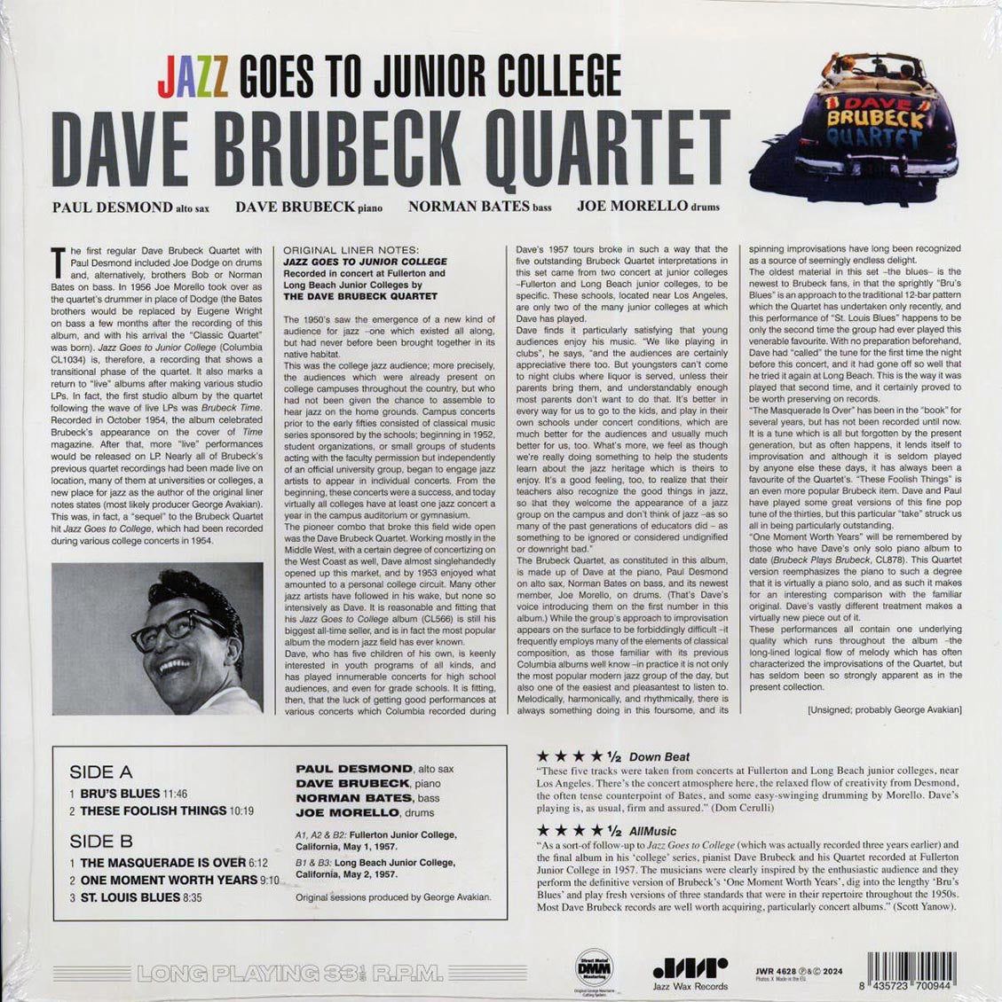 Dave Brubeck Quartet - Jazz Goes To Junior College (ltd. ed.) (180g)