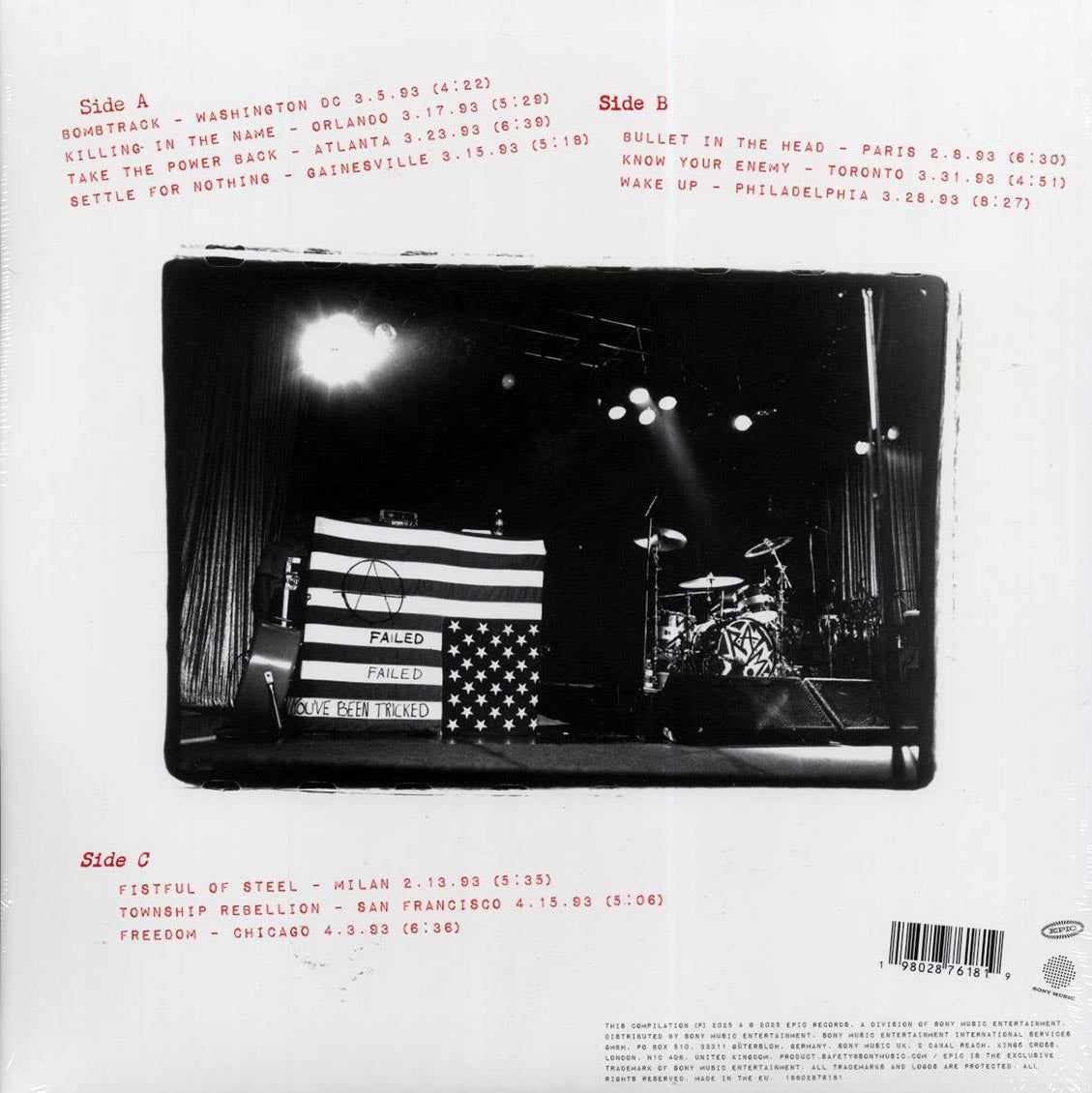 Rage Against The Machine - Live On Tour 1993 (RSD 2025) (ltd. ed.) (2xLP)