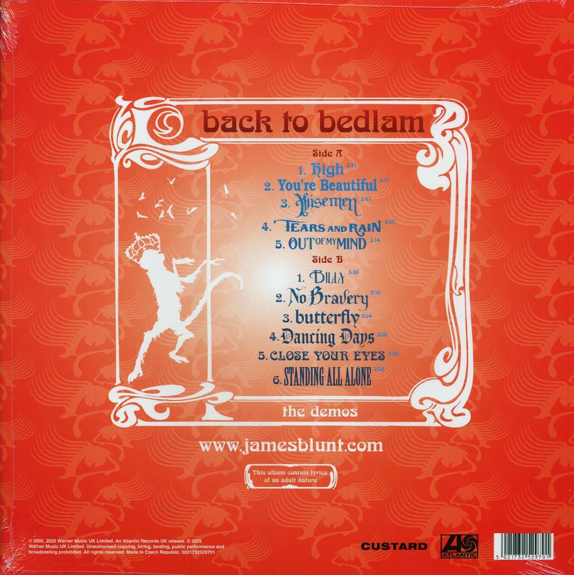 James Blunt - Back To Bedlam: The Demos (RSD 2025) (ltd. ed.) (red vinyl)