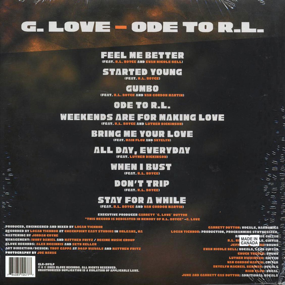 G Love - Ode To R.L. (RSD 2025)