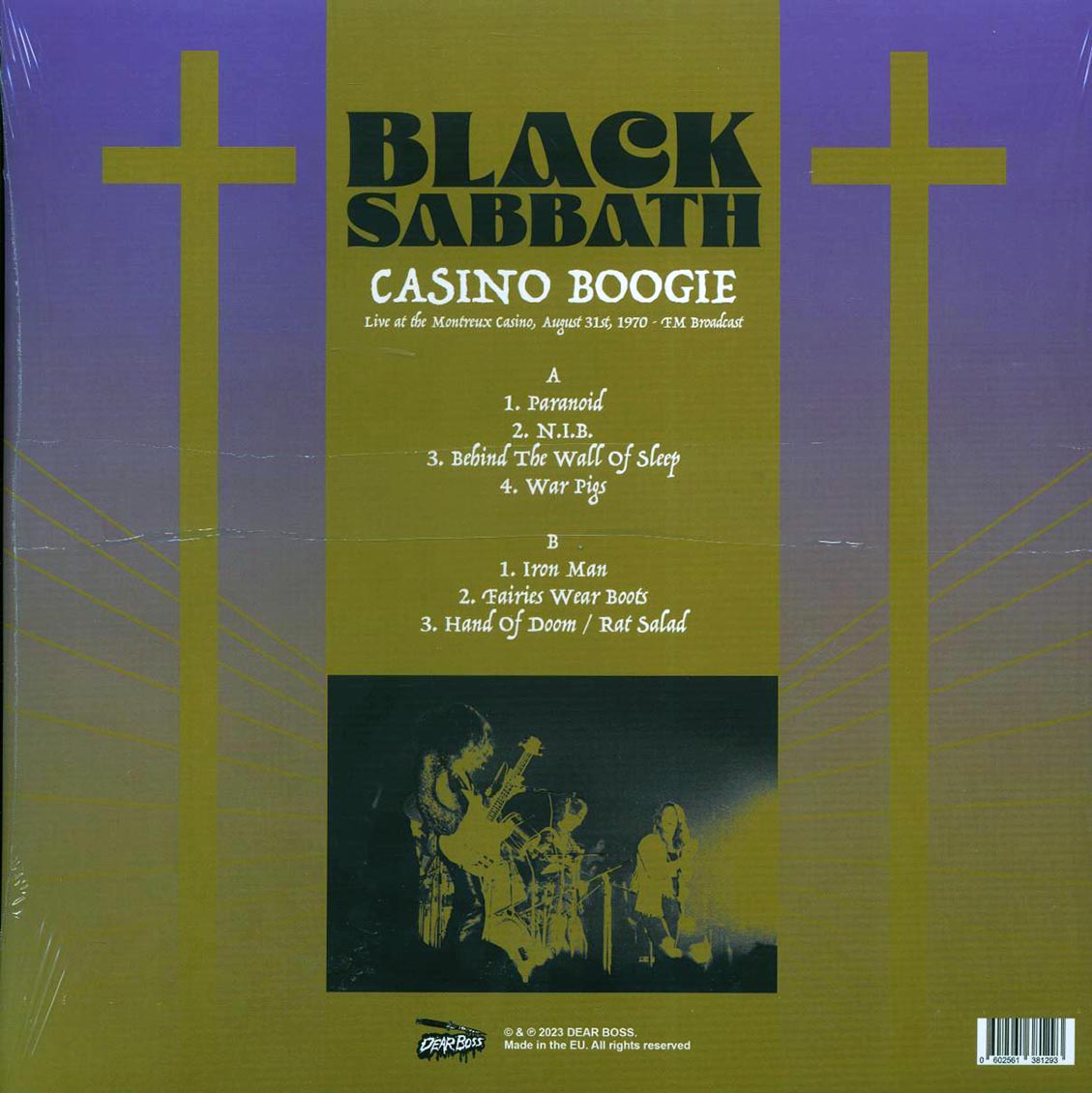 Black Sabbath - Casino Boogie: Live At The Montreux Casino, August 31st 1970 FM Broadcast (ltd. 300 copies made) (splatter vinyl)