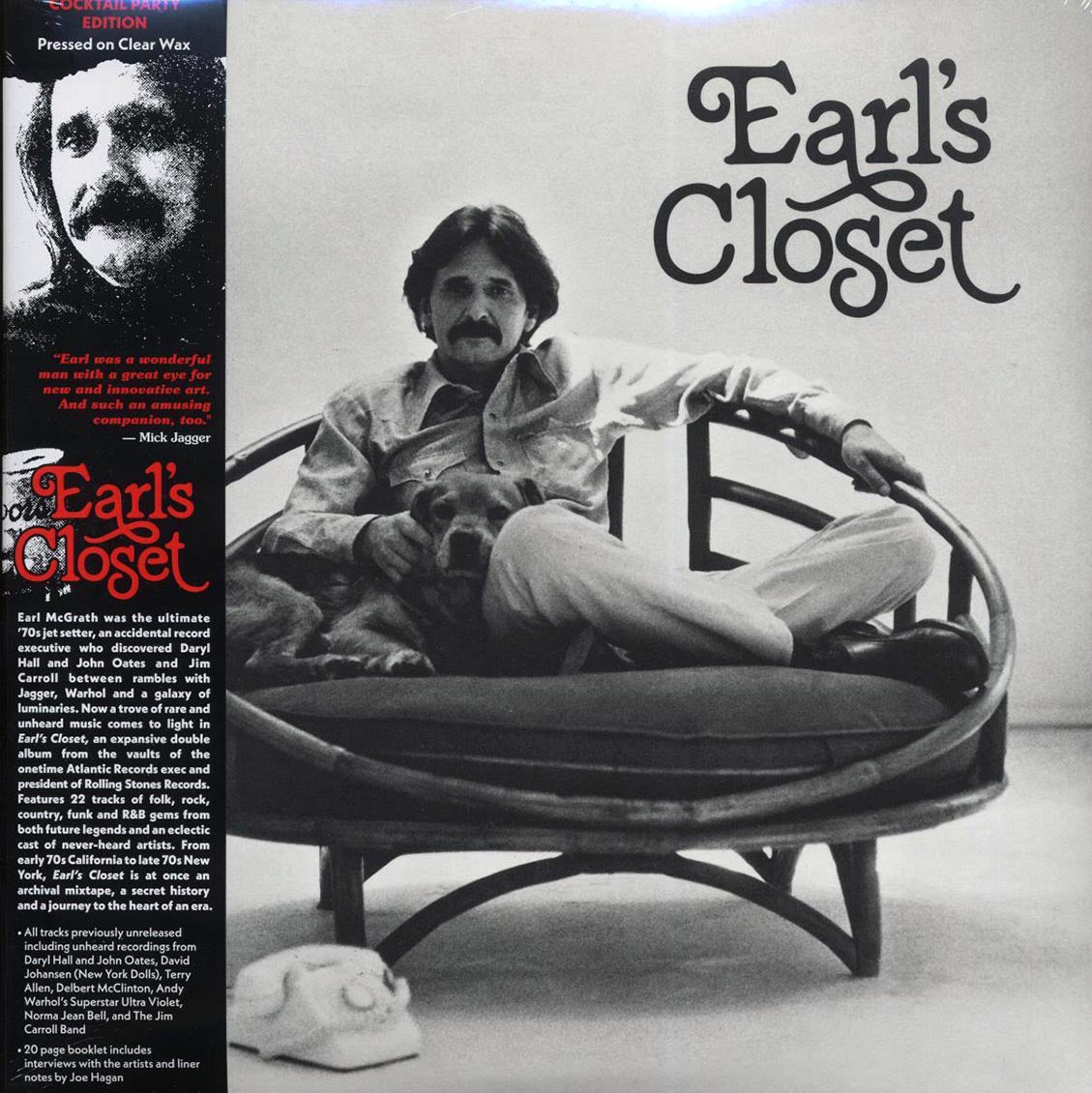 Daryl Hall & John Oates, Kazoo Singers, Delbert & Glen, Terry Allen, Etc. - Earl's Closet: The Lost Archive Of Earl McGrath, 1970 To 1980 (ltd. ed.) (2xLP) (cocktail party clear vinyl)