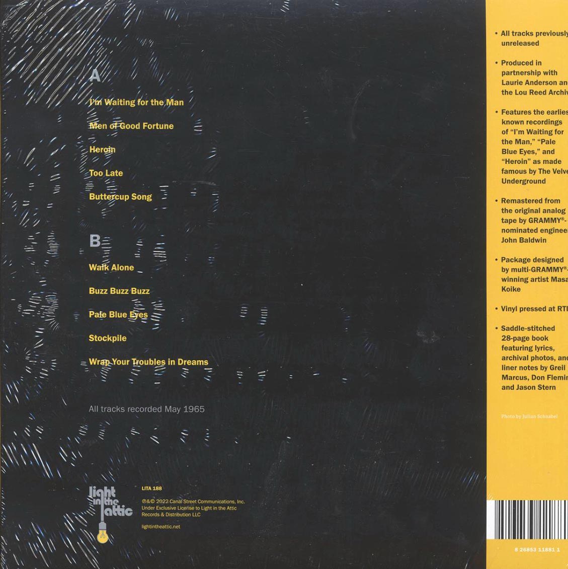 Lou Reed - Words & Music, May 1965 (yellow vinyl) (RTI press)