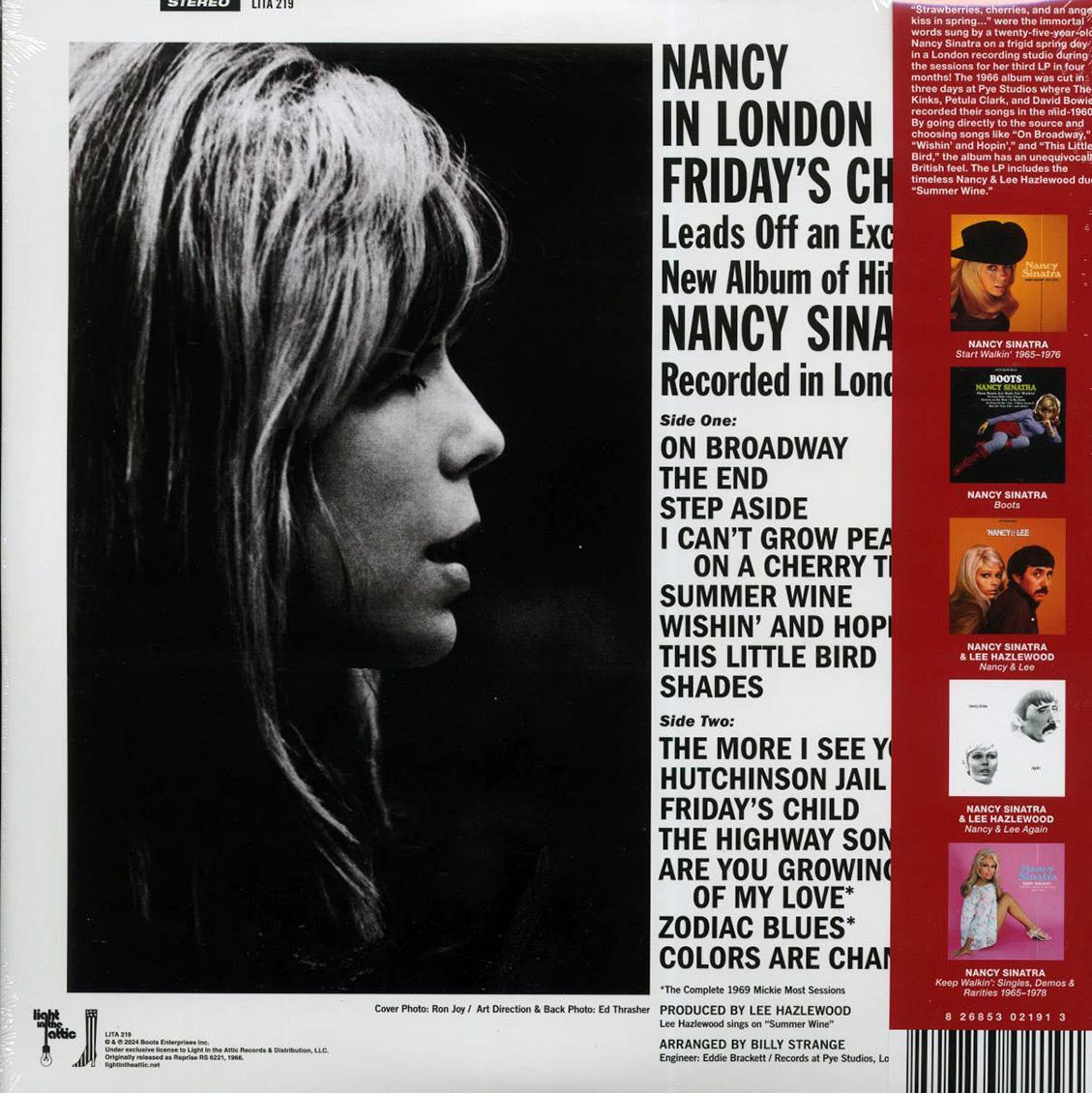 Nancy Sinatra - Nancy In London (+4 bonus tracks) (summer wine red vinyl) (RTI press)