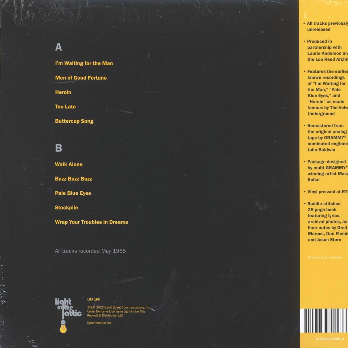 Lou Reed - Words & Music, May 1965 (2xLP) (RTI press)