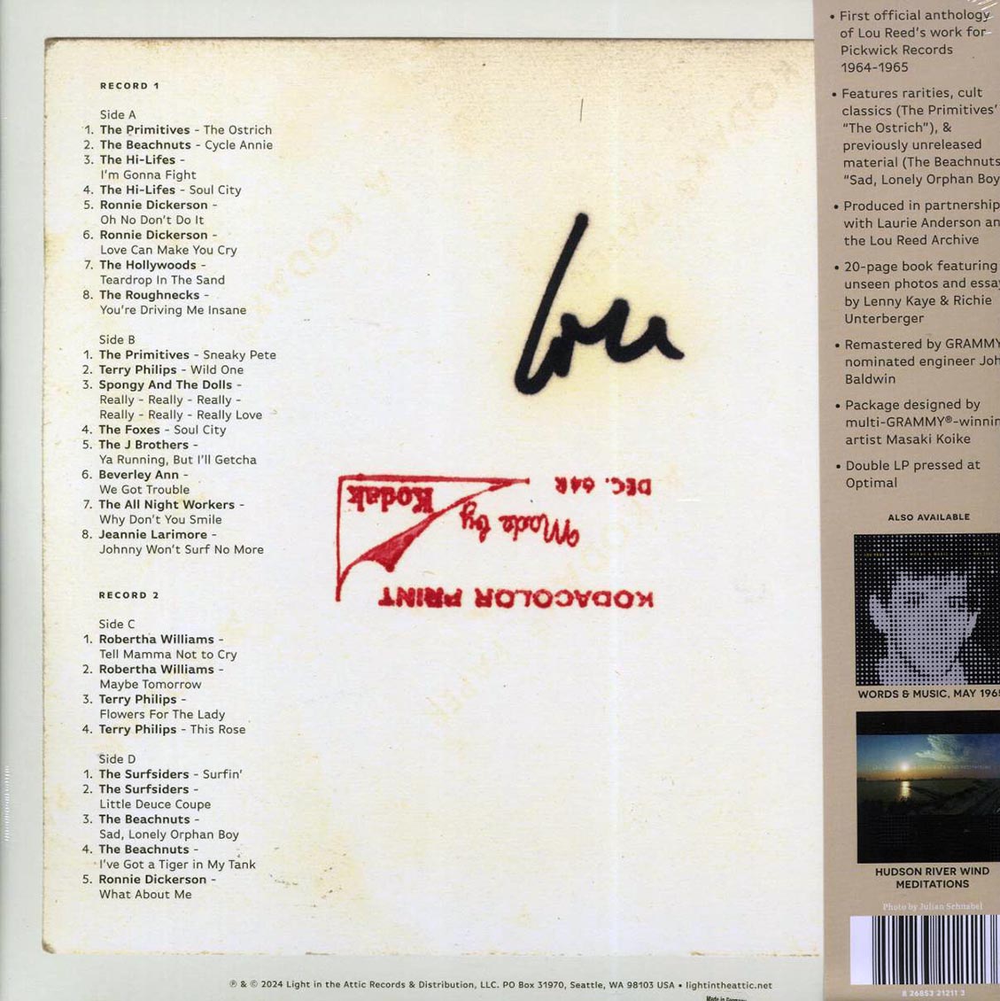 The Surfsiders, The Primitives, The Hi-Lifes, The Beachnuts, Etc. - Why Don't You Smile Now: Lou Reed At Pickwick Records 1964–65) (2xLP) (oxblood/gold vinyl)