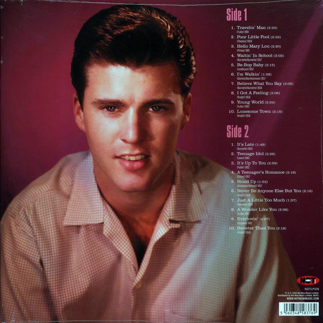 Ricky Nelson - Greatest Hits (180g) (yellow vinyl)