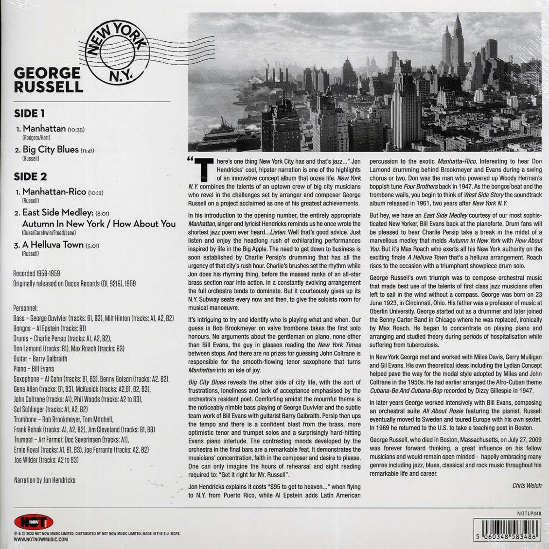 George Russell & His Orchestra - New York, NY (180g) (red vinyl)