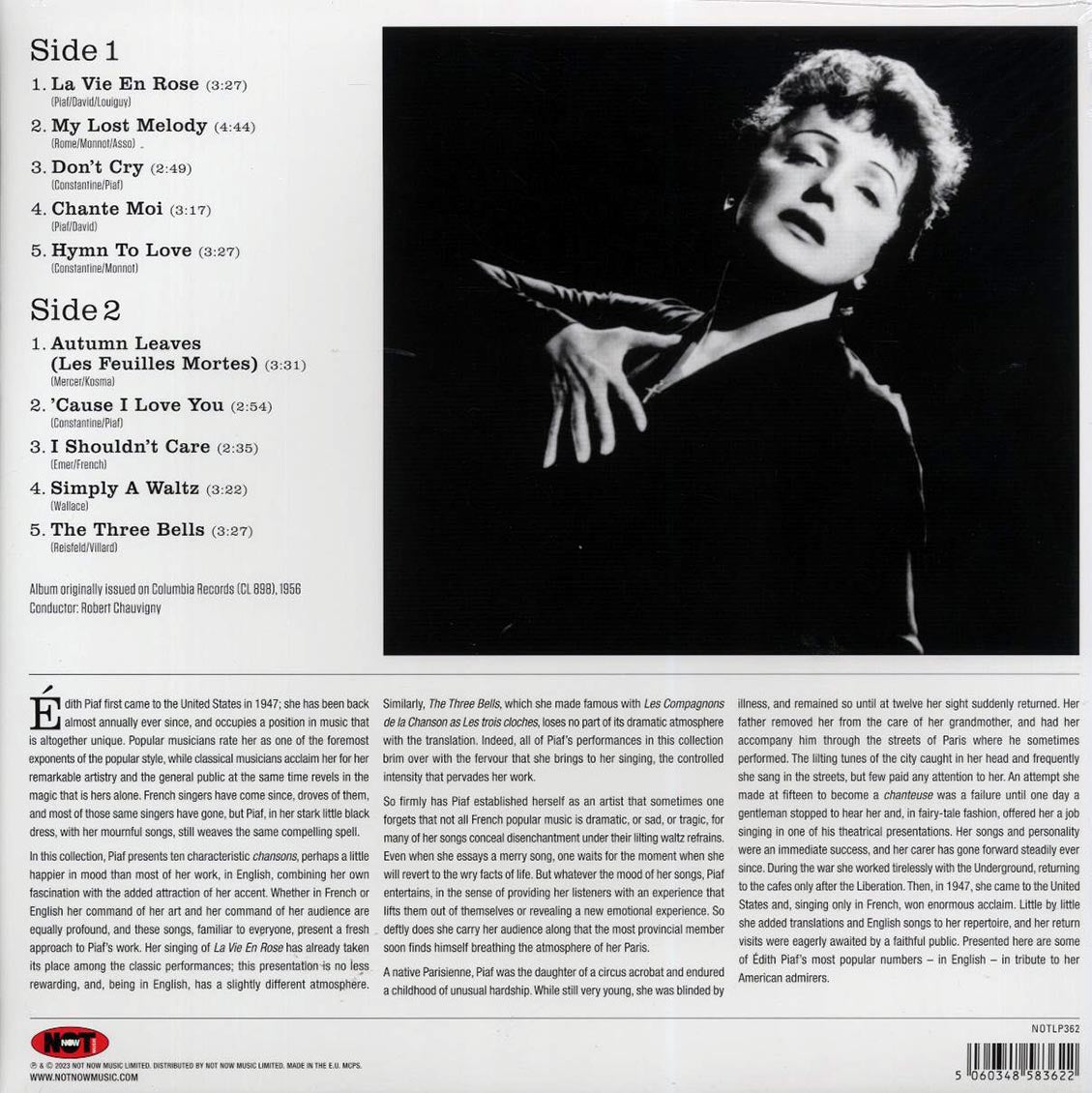 Edith Piaf - La Vie En Rose: Edith Piaf Sings In English (180g) (blue vinyl)