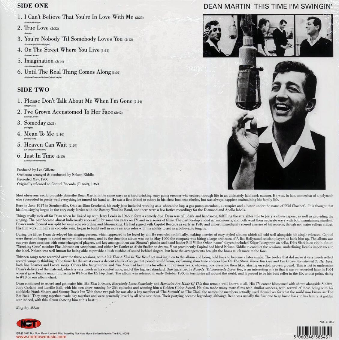 Dean Martin - This Time I'm Swingin' (180g) (blue vinyl)
