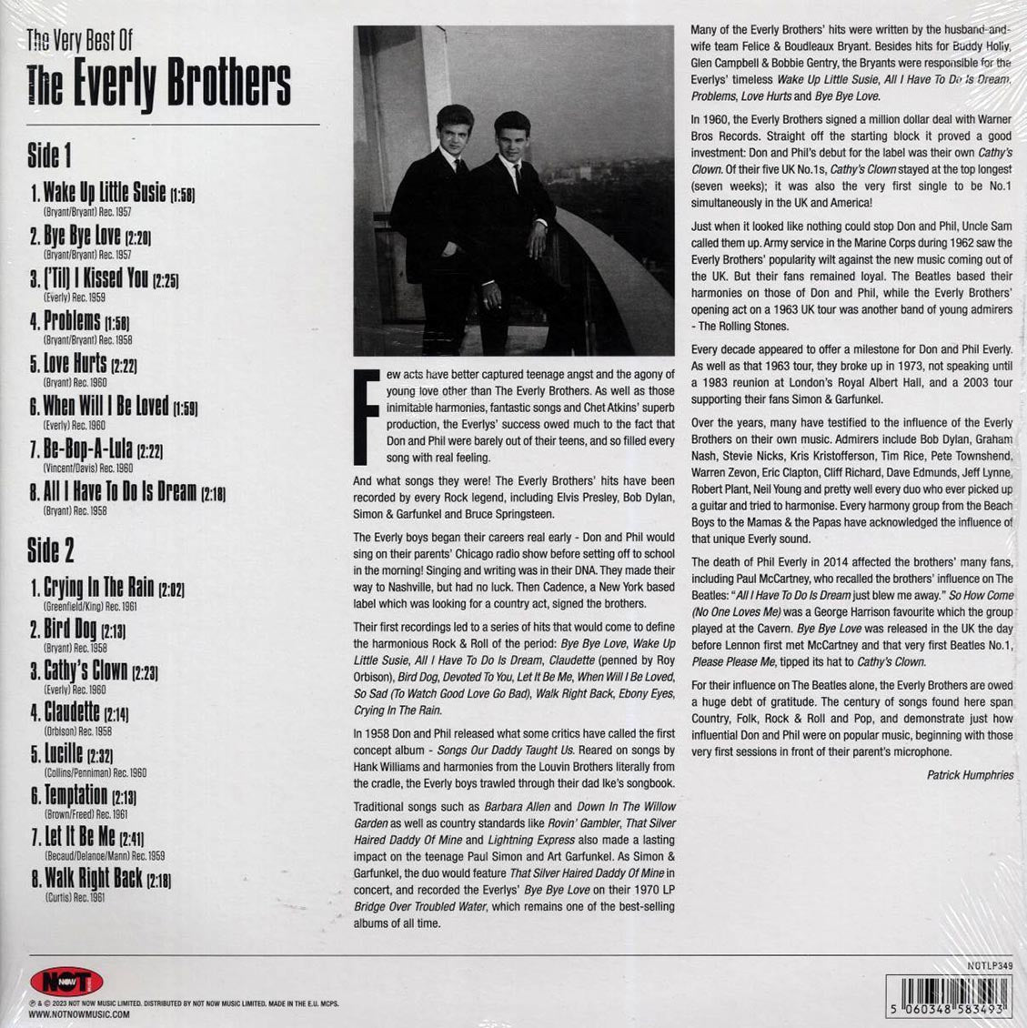 The Everly Brothers - The Very Best Of The Everly Brothers (180g) (white vinyl)