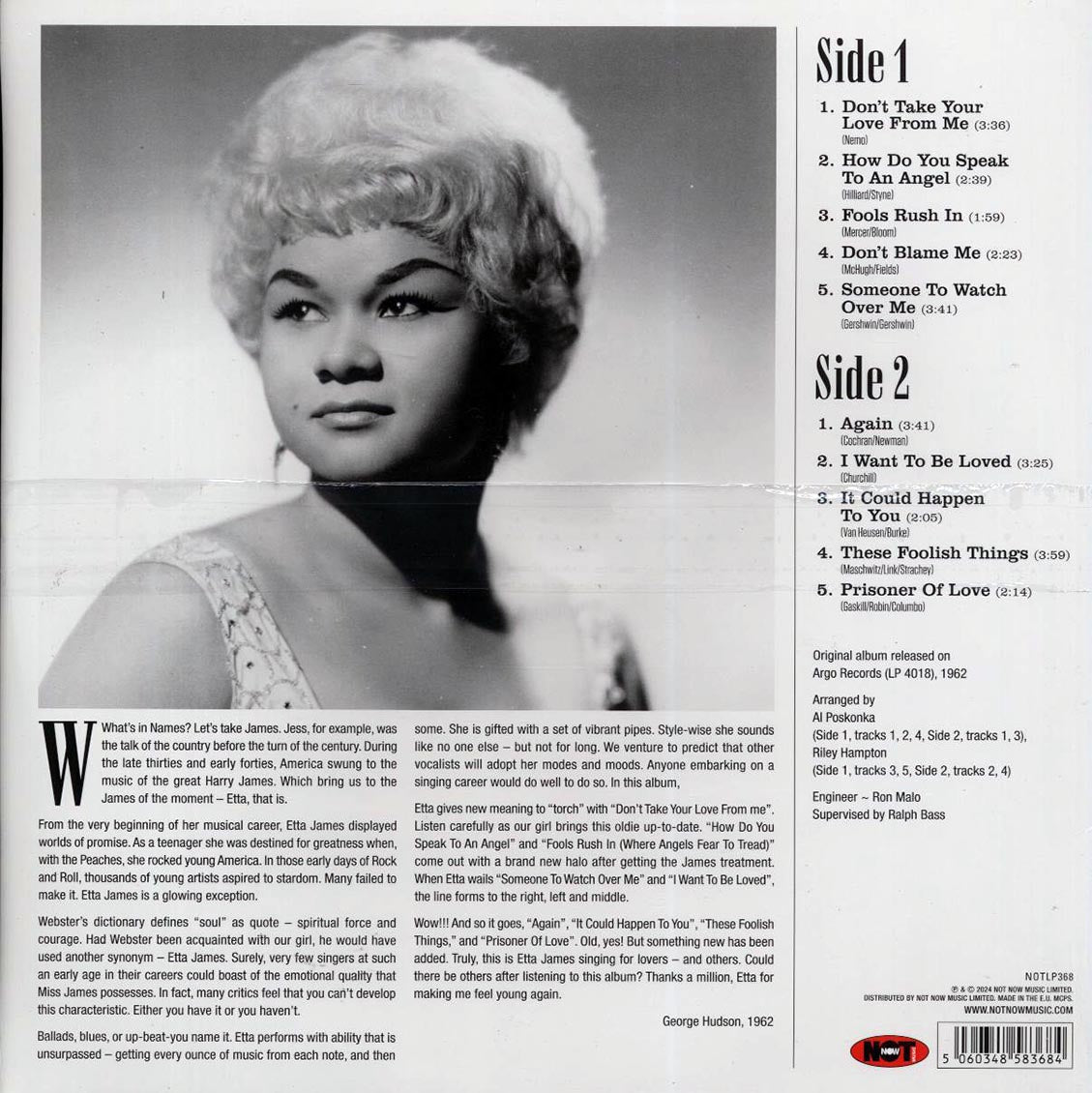 Etta James - Sings For Lovers (180g) (red vinyl)