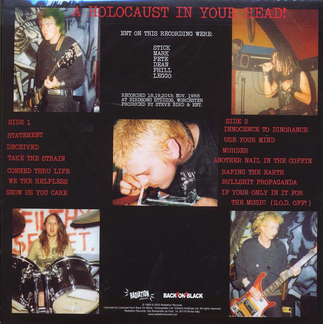 Extreme Noise Terror - A Holocaust In Your Head (ltd. ed.) (red vinyl)