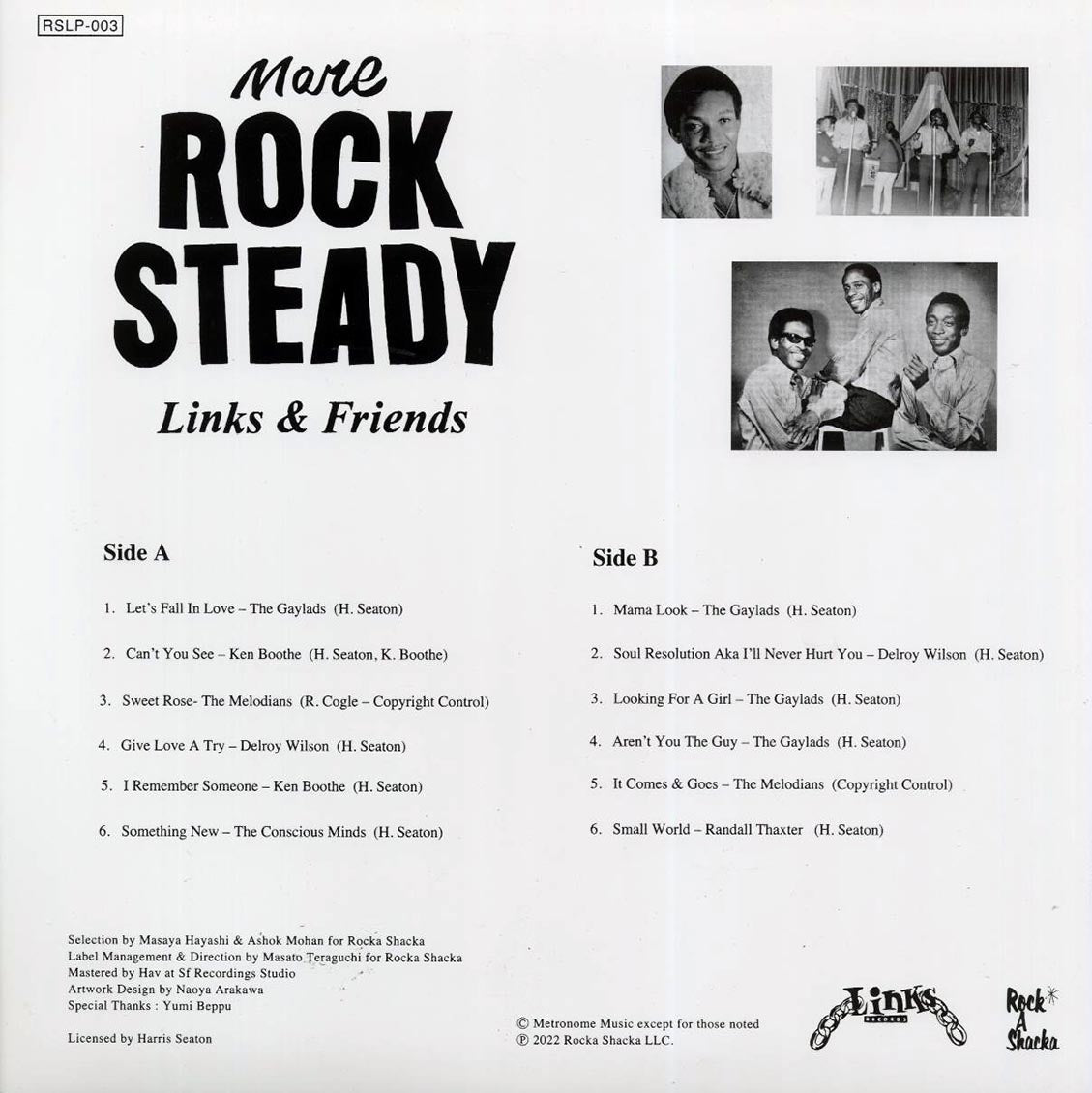 Gaylads, The Melodians, Ken Boothe, Delroy Wilson, Etc. - More Rock Steady: Links & Friends (Japan press) (180g)