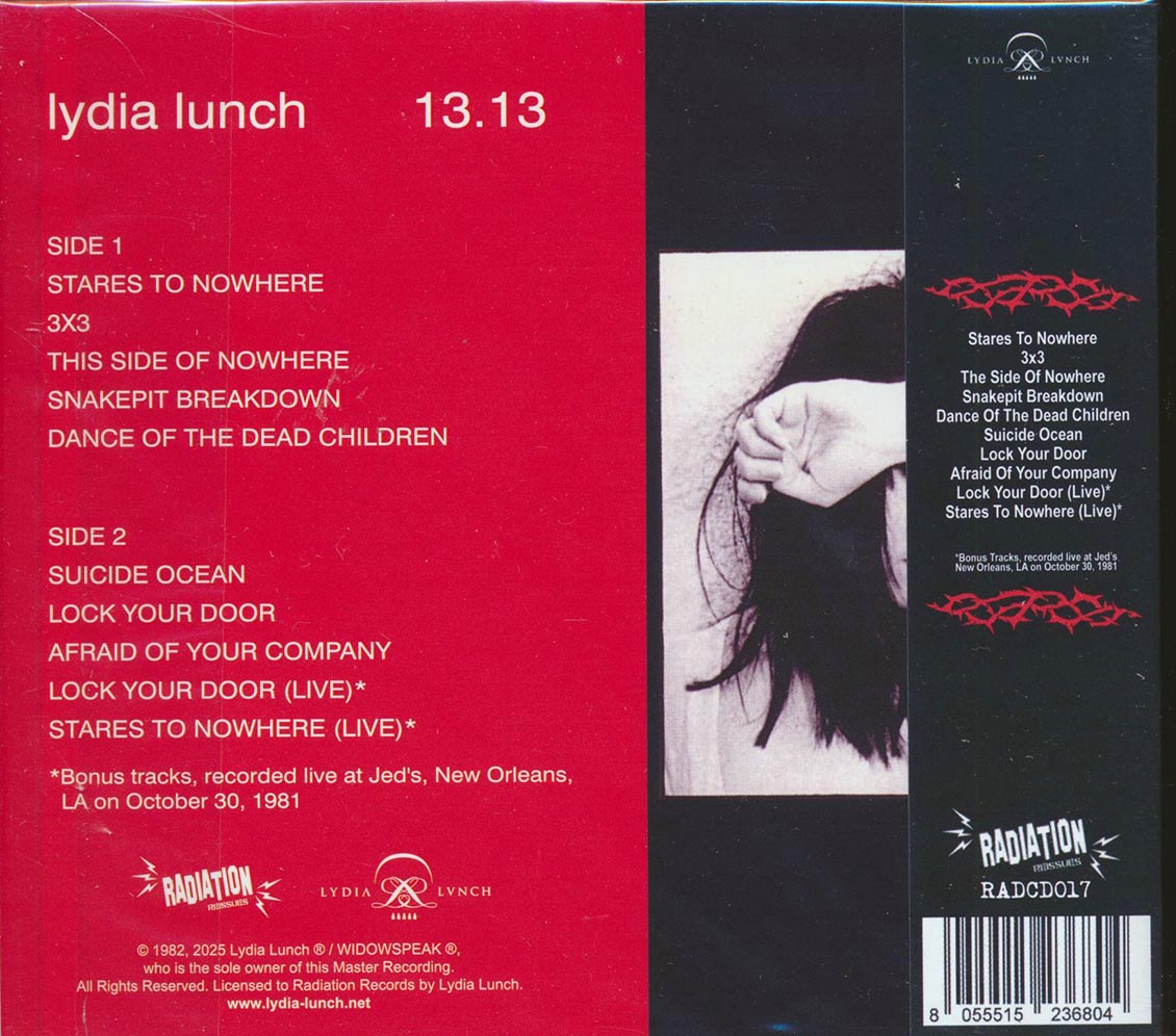 Lydia Lunch - 13.13 (+2 bonus tracks) (remastered)