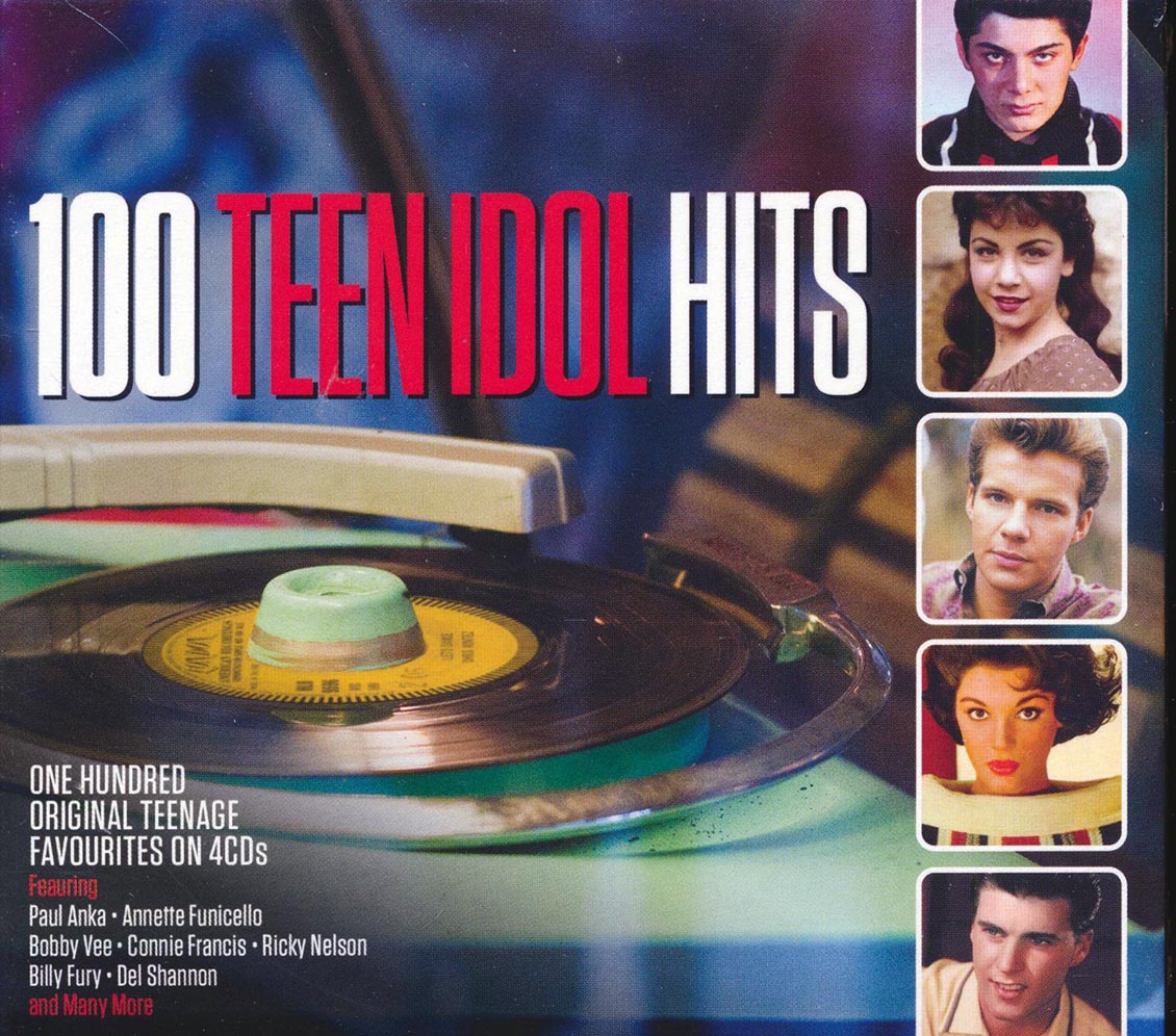 Paul Anka, Annette Funicello, Bobby Vee, Ricky Nelson, Billy Fury, Etc. - 100 Teen Idol Hits (100 tracks) (4xCD) (deluxe 4-fold digipak)