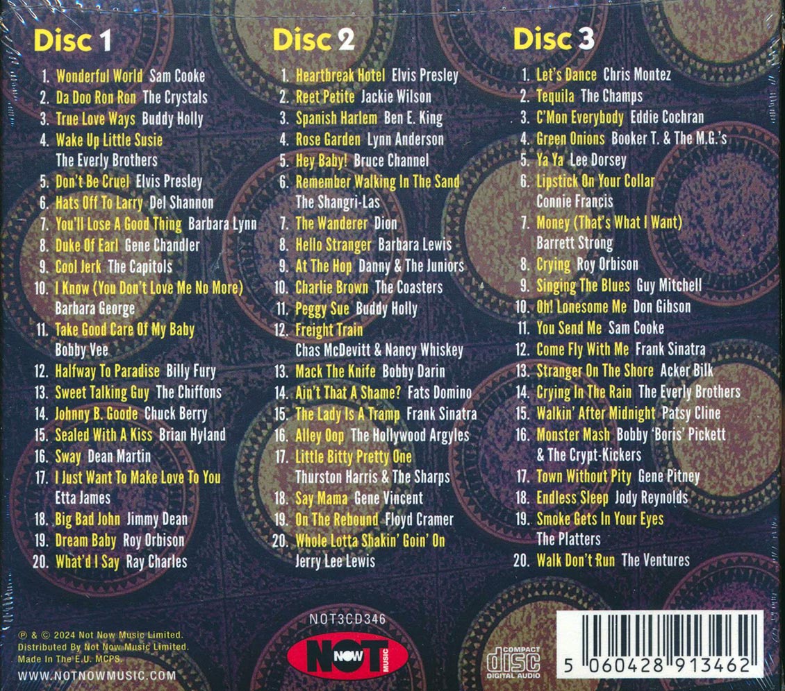 Sam Cooke, The Crystals, Buddy Holly, Elvis Presley, Etc. - Golden Years (60 tracks) (3xCD) (deluxe 4-fold digipak)