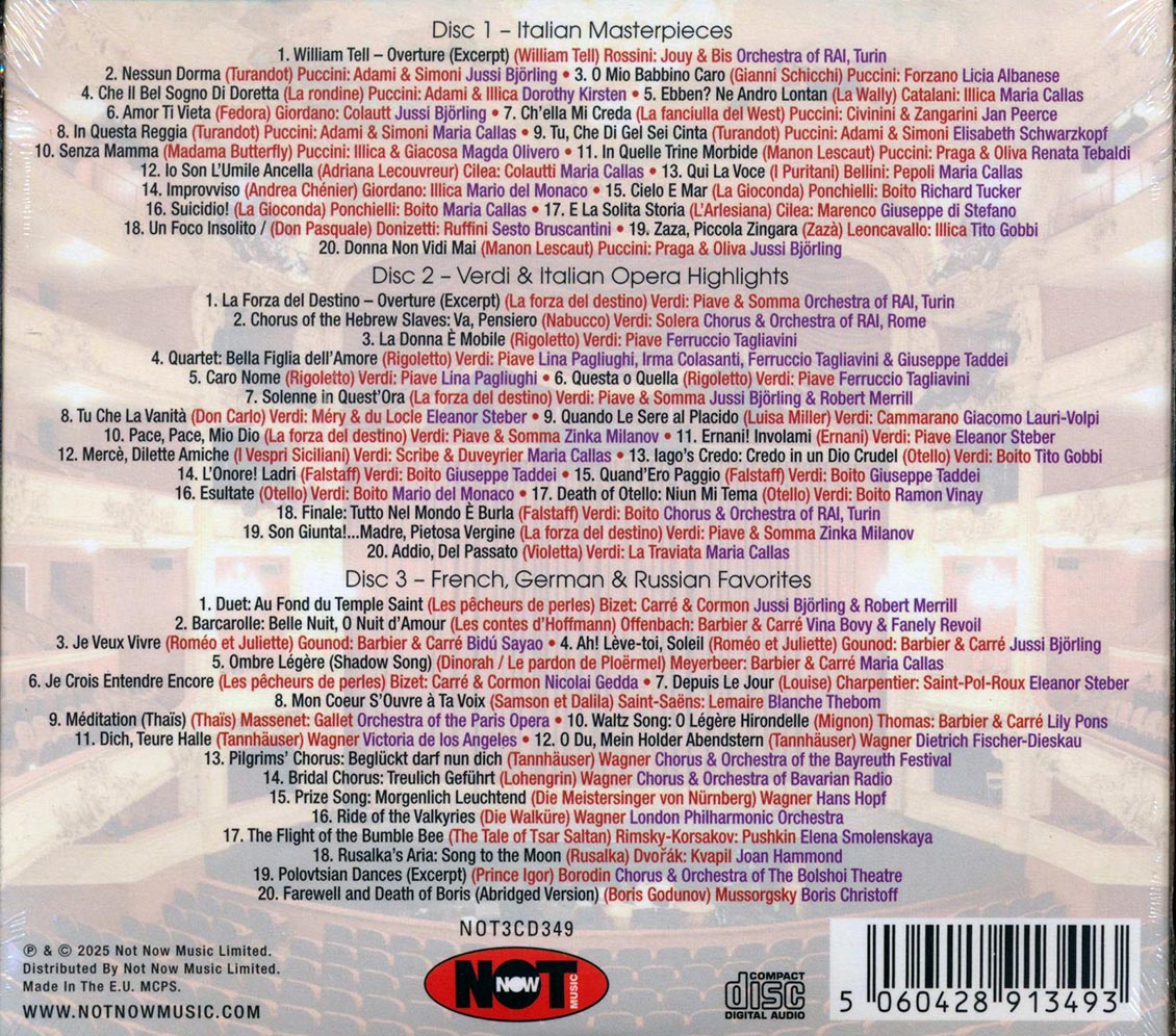 Various - The Greatest Operas Of All Time (60 tracks) (3xCD) (deluxe 4-fold digipak)