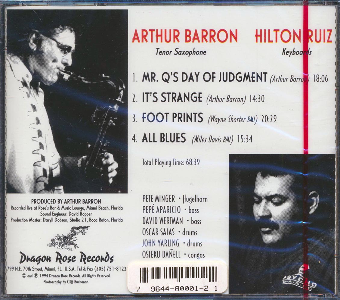 Arthur Barron, Hilton Ruiz - Arthur Barron Hilton Ruiz (Live At Rose's Bar & Music Lounge, Miami Beach)