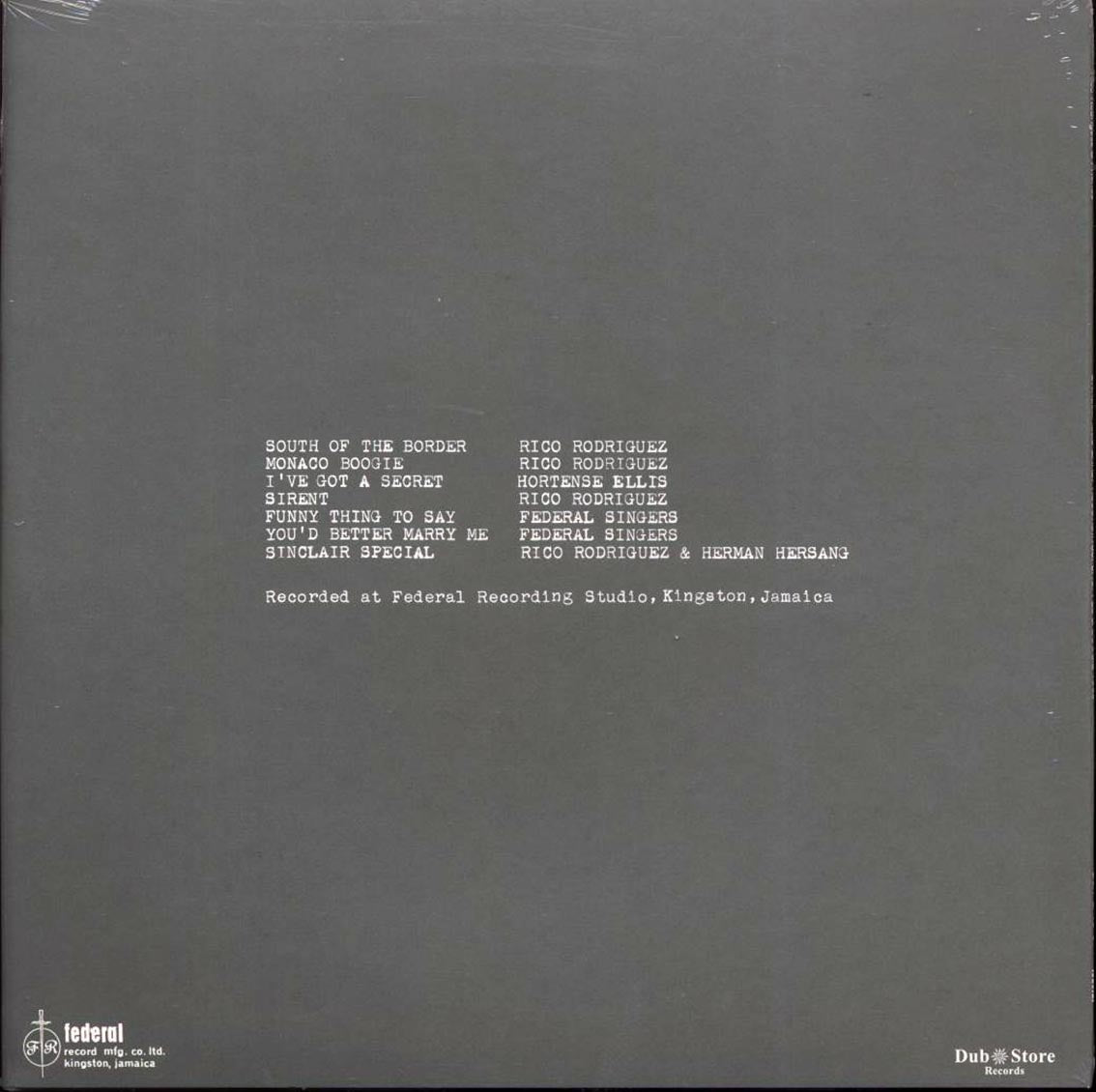 Rico Rodriguez, Hortense Ellis, Federal Singers, Herman Hersang - Unreleased Early Recordings: Shuffle Boogie 1960 (Japan press)
