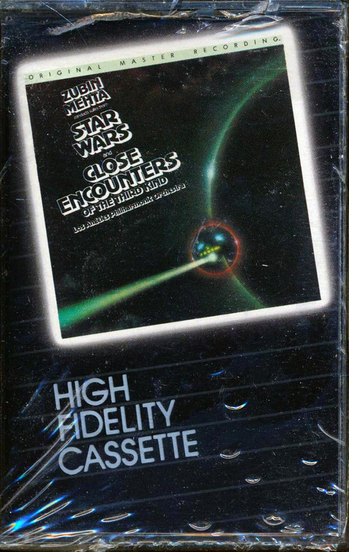 Zubin Mehta Conducts Los Angeles Philharmonic Orchestra - Suites From Star Wars And Close Encounters Of The Third Kind (CASSETTE CASE CRACKED)