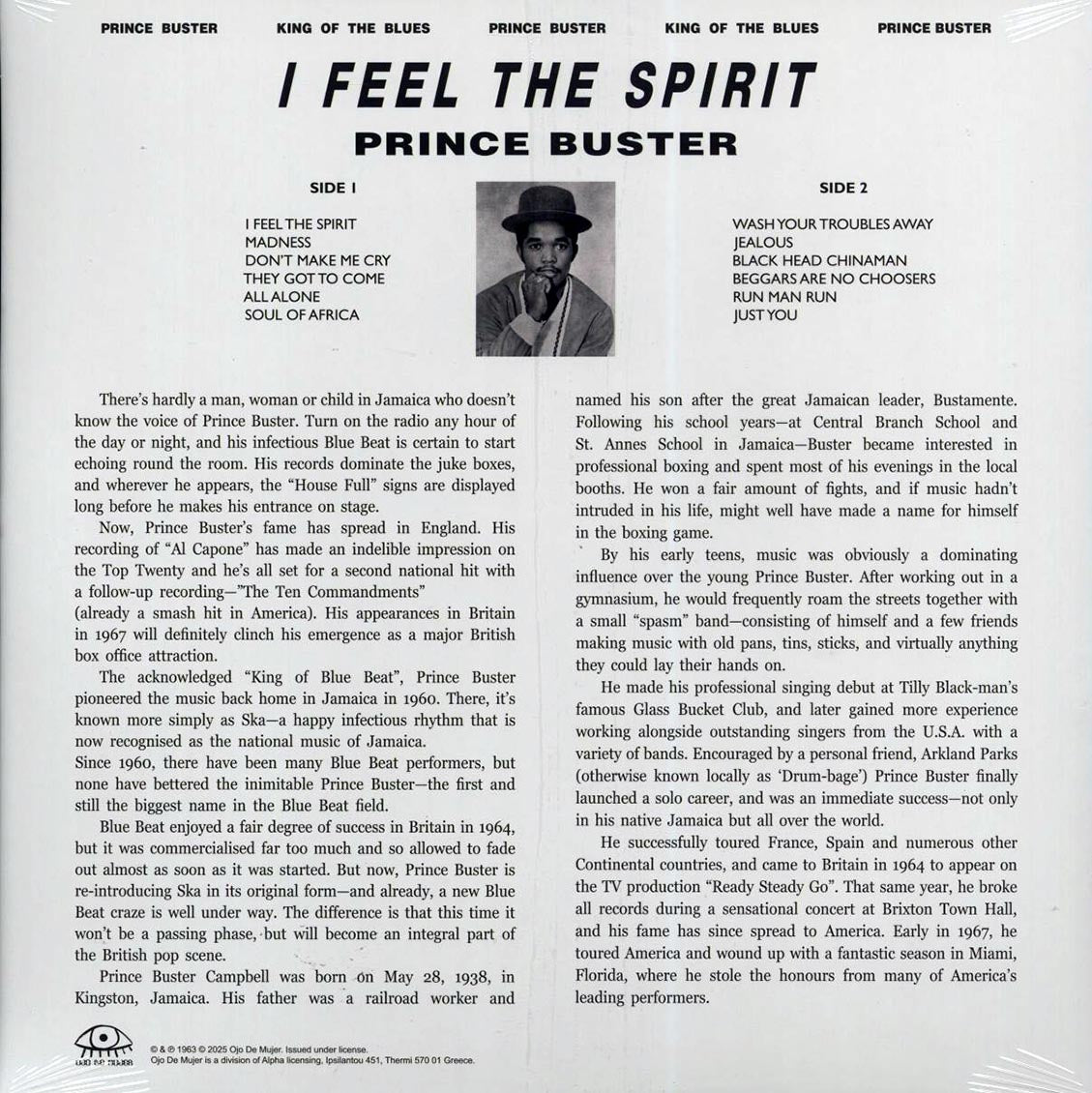 Prince Buster - I Feel The Spirit (ltd. ed.) (blue vinyl)