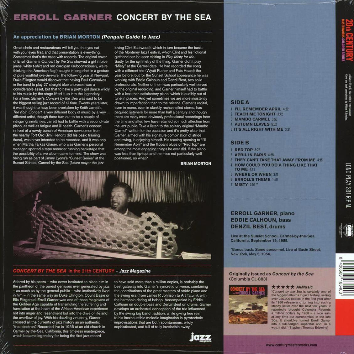 Erroll Garner - Concert By The Sea (+bonus track) (180g) (red vinyl)