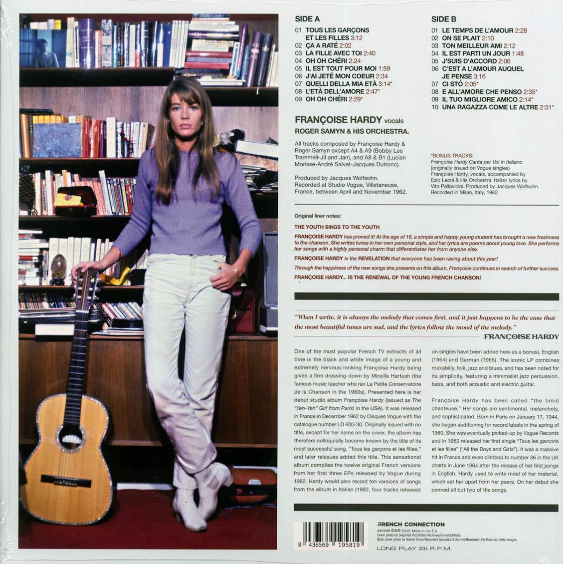 Francoise Hardy - Tous Les Garcons Et Les Filles (+7 bonus tracks) (180g)