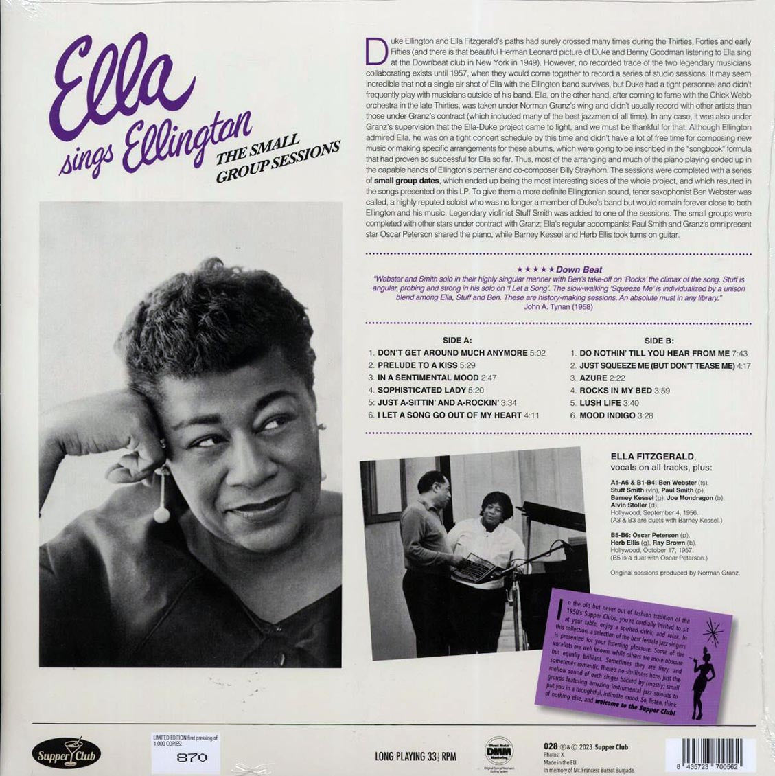 Ella Fitzgerald - Ella Sings Ellington (180g)