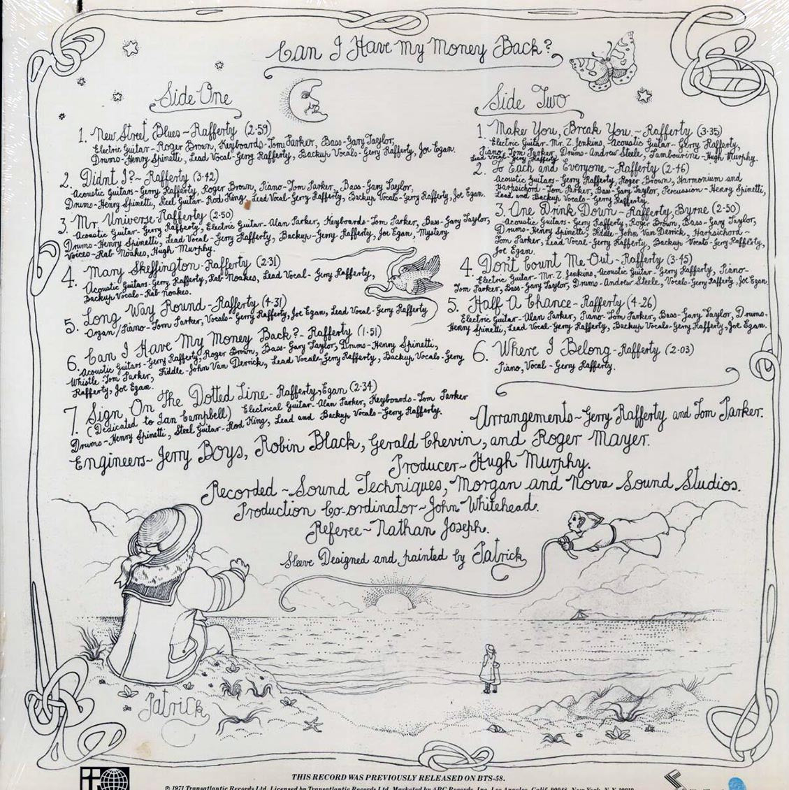 Gerry Rafferty - Can I Have My Money Back? (1973 ORIGINAL PRESS) (orig. press) (marked/ltd stock)