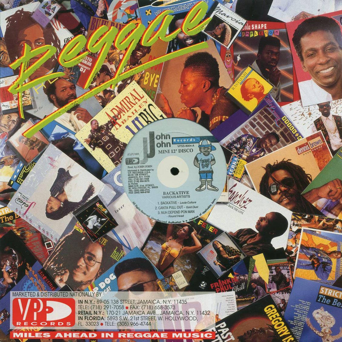 Louie Culture, Beenie Man, Original African, Gold Dust, Round Head - Backative (1993 ORIGINAL PRESS) (orig. press)