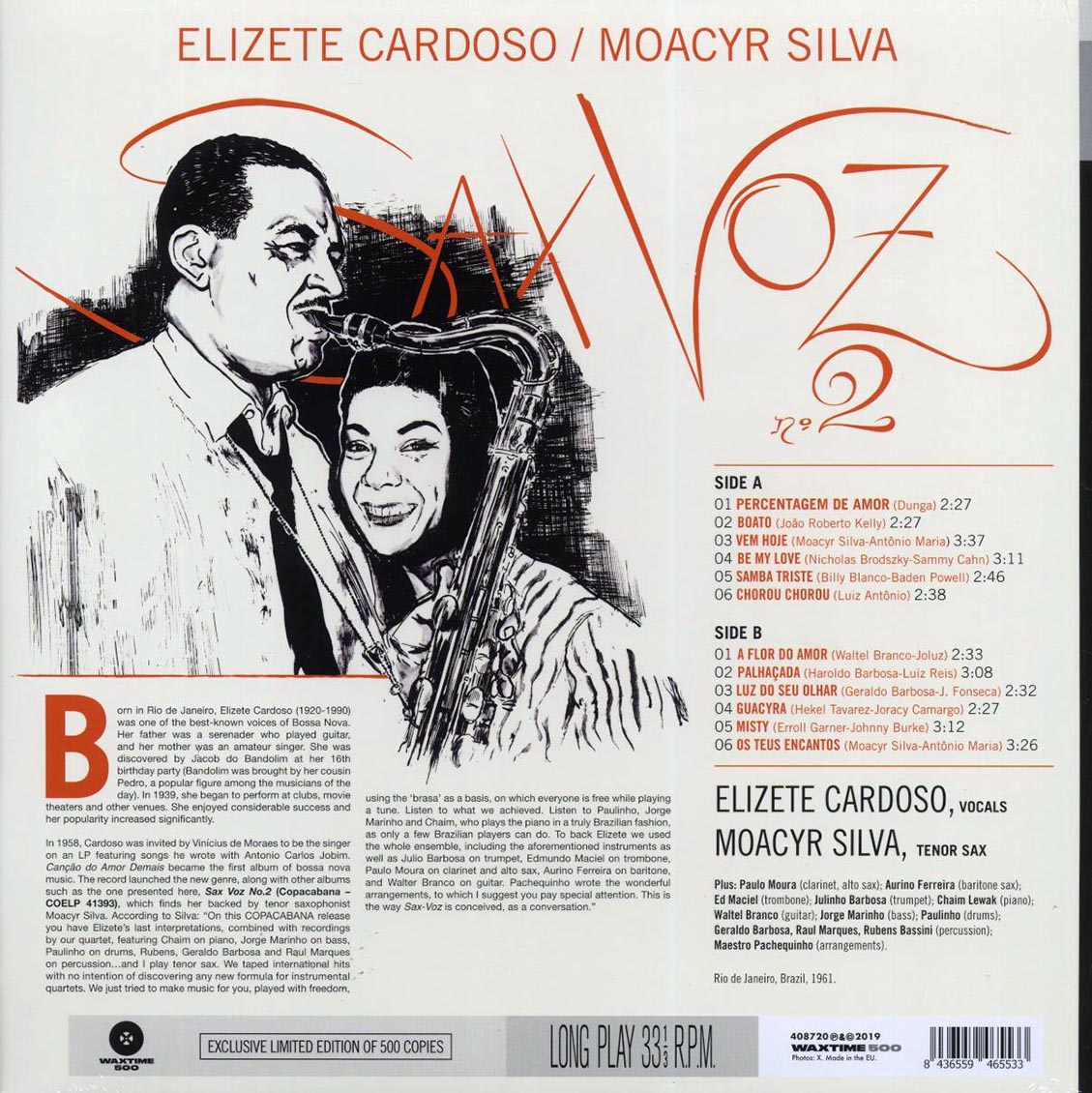 Elizete Cardoso, Moacyr Silva - Sax Voz No. 2 (ltd. 500 copies made) (180g)