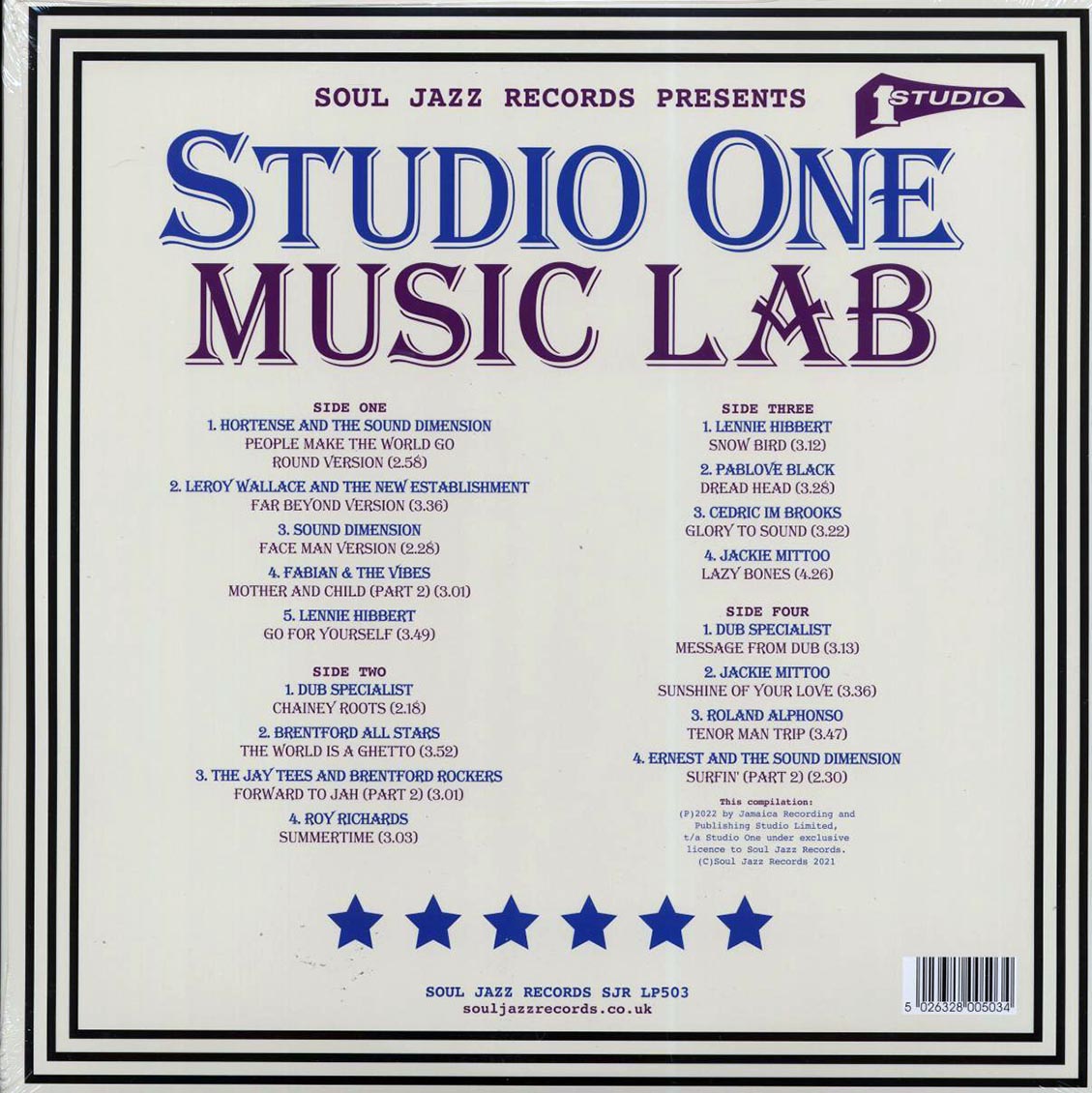 Sound Dimension, Jackie Mittoo, Lennie Hibbert, Cedric Brooks, Etc. - Studio One Music Lab (2xLP)