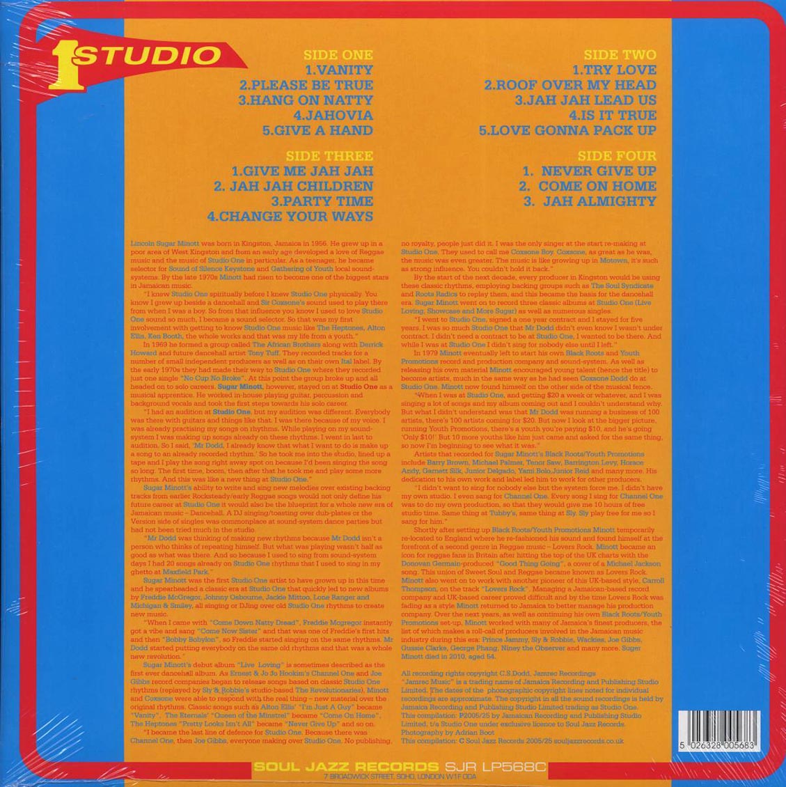 Sugar Minott - Sugar Minott At Studio One (20th Anniv. Ed.) (ltd. ed.) (2xLP) (yellow vinyl)