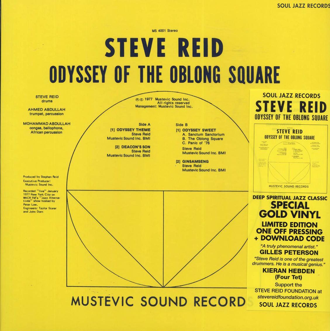 Steve Reid - Odyssey Of The Oblong Square (ltd. ed.) (gold vinyl)
