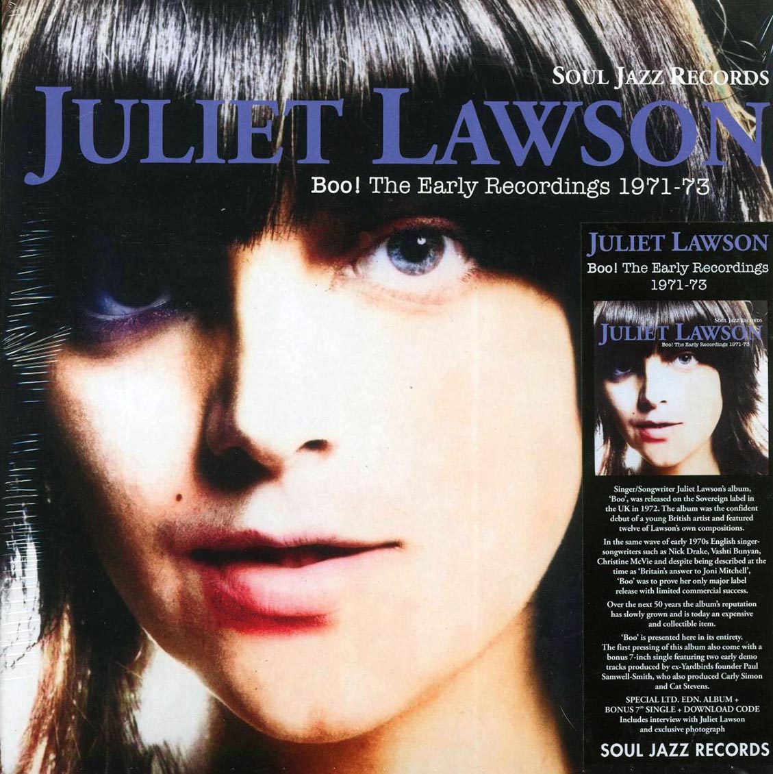 Juliet Lawson - Boo! The Early Recordings 1971-73 (ltd. ed.) (incl. a bonus 45rpm vinyl)