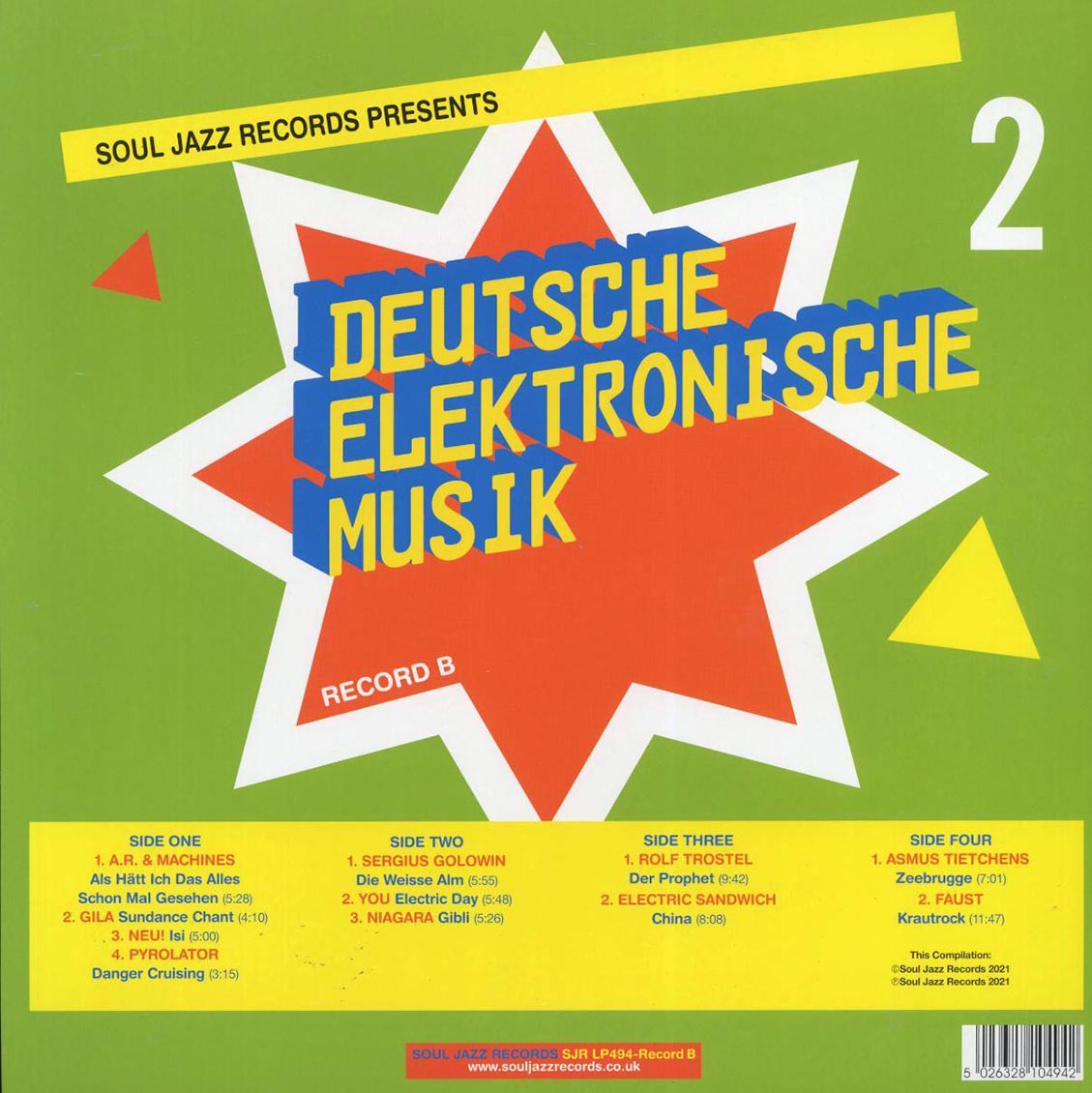 Various - Deutsche Elektronische Musik 2 Record B: Experimental German Rock And Electronic Musik 1971-83 (2xLP)