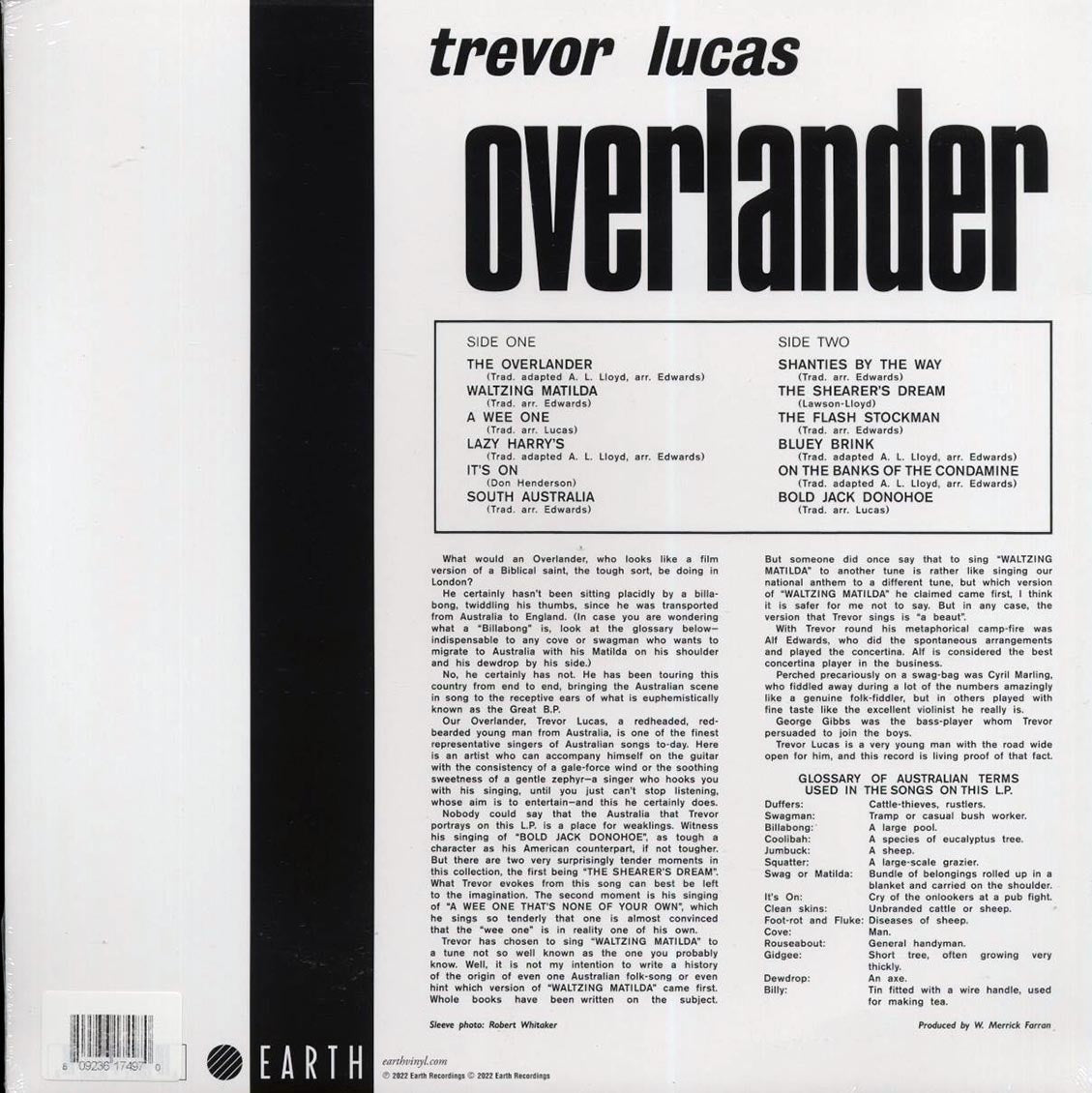 Trevor Lucas - Overlander (RSD 2022) (orange vinyl)