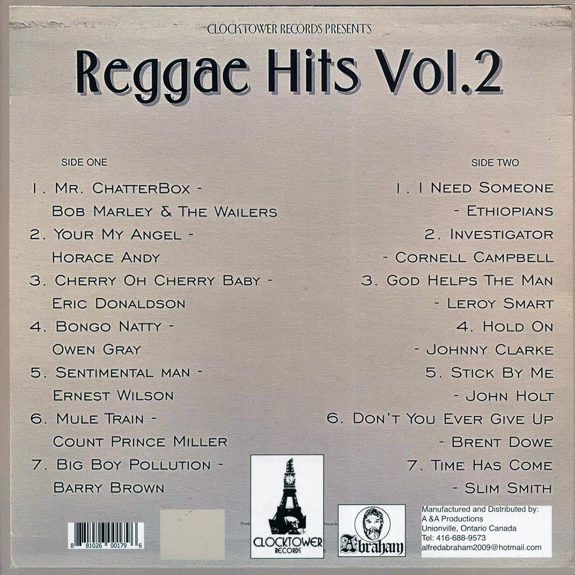 Bob Marley, Horace Andy, John Holt, The Ethiopians, Barry Brown, Etc. - Clocktower Records Presents Reggae Hits Volume 2