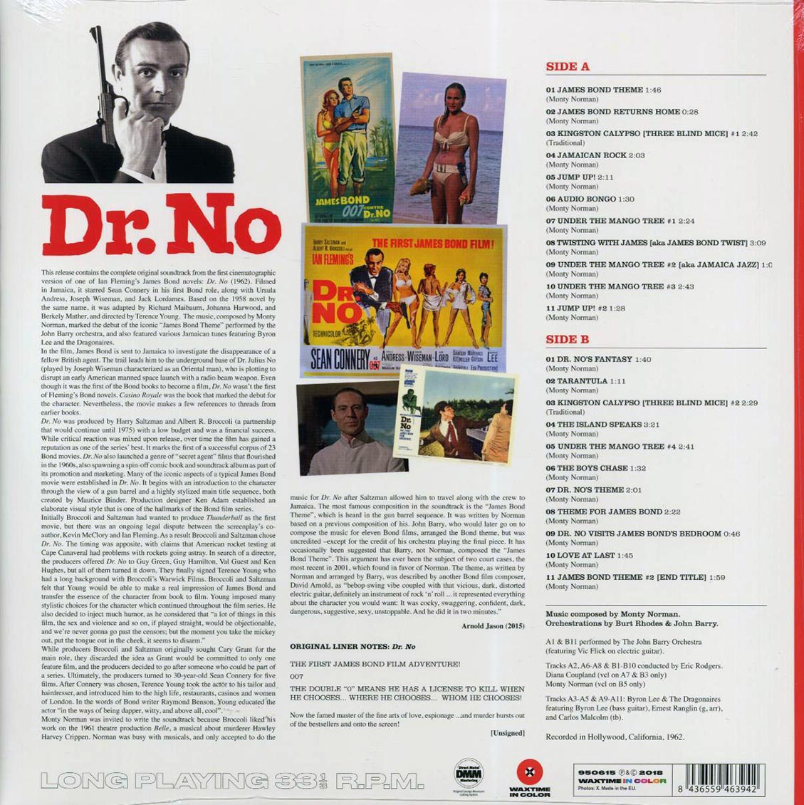 Monty Norman, John Barry, Byron Lee & The Dragonaires - Dr. No: Original Motion Picture Sound Track Album (ltd. ed.) (180g) (orange vinyl)