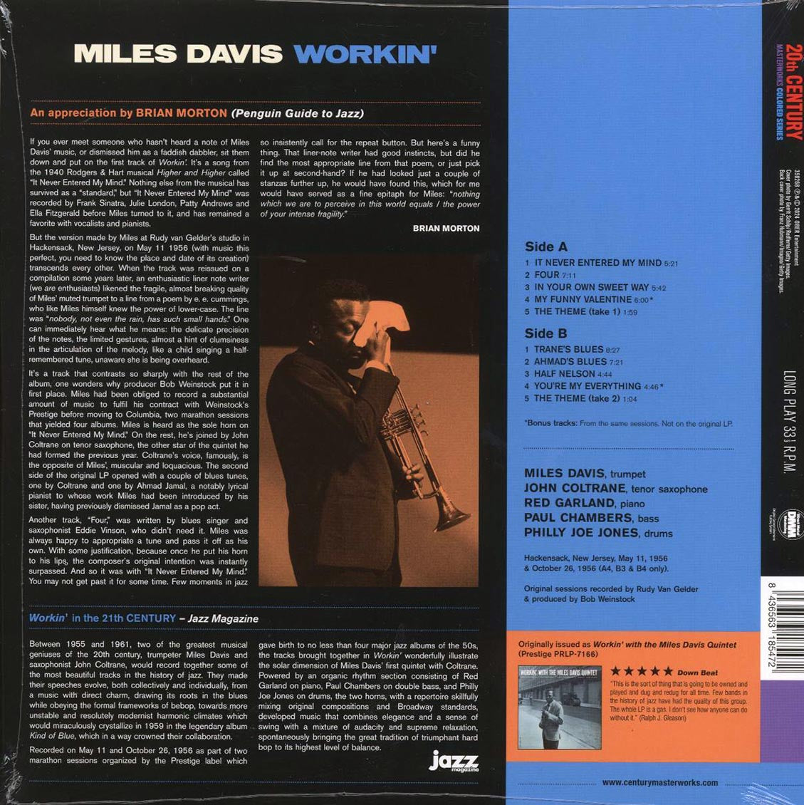 Miles Davis - Workin' (+2 bonus tracks) (ltd. ed.) (180g)