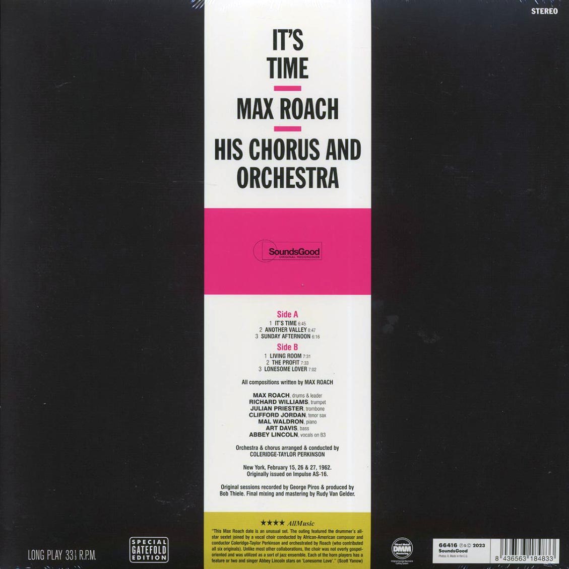 Max Roach, His Chorus And Orchestra - It's Time (ltd. ed.) (180g)